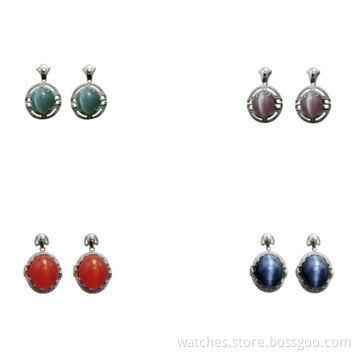 2014 Fashion Silver Stone Earring, OE/ODM Orders Welcomed, Fine Unique Prom Jewelry for WomenNew